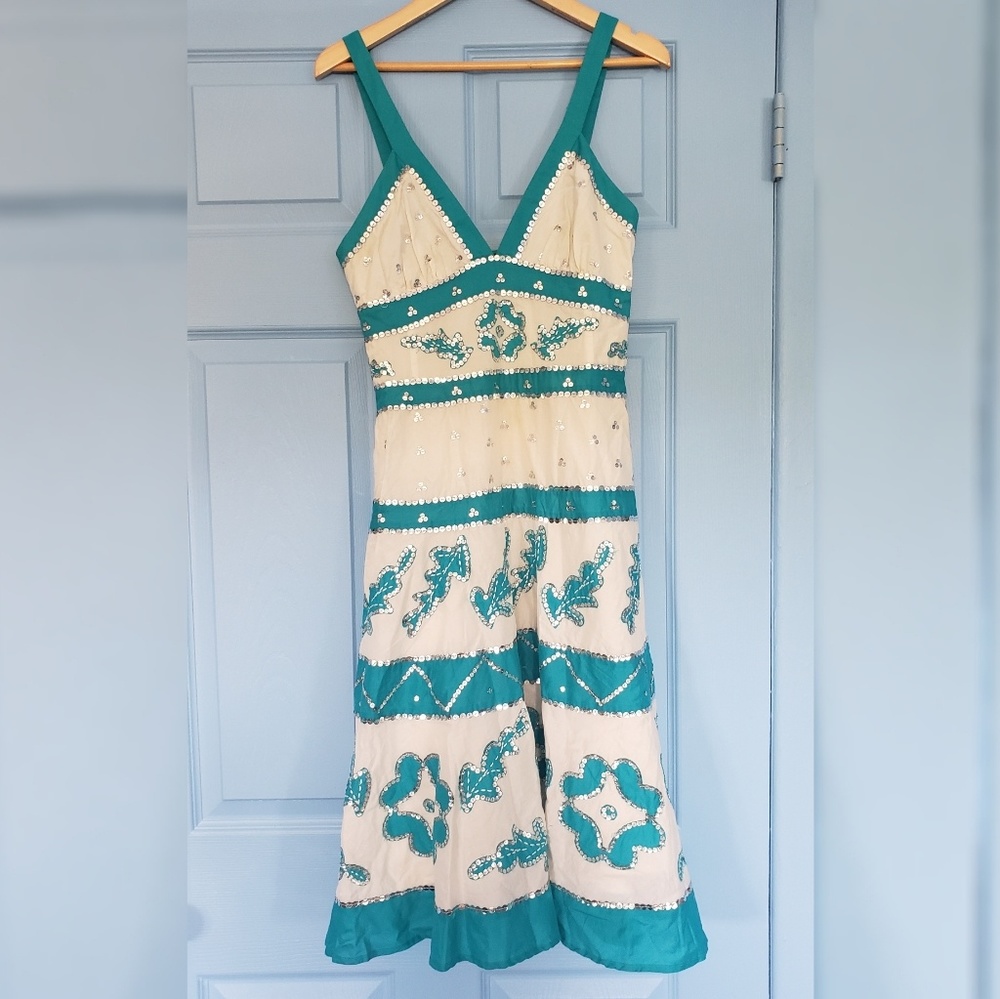 Stunning embroidered BCBG dress